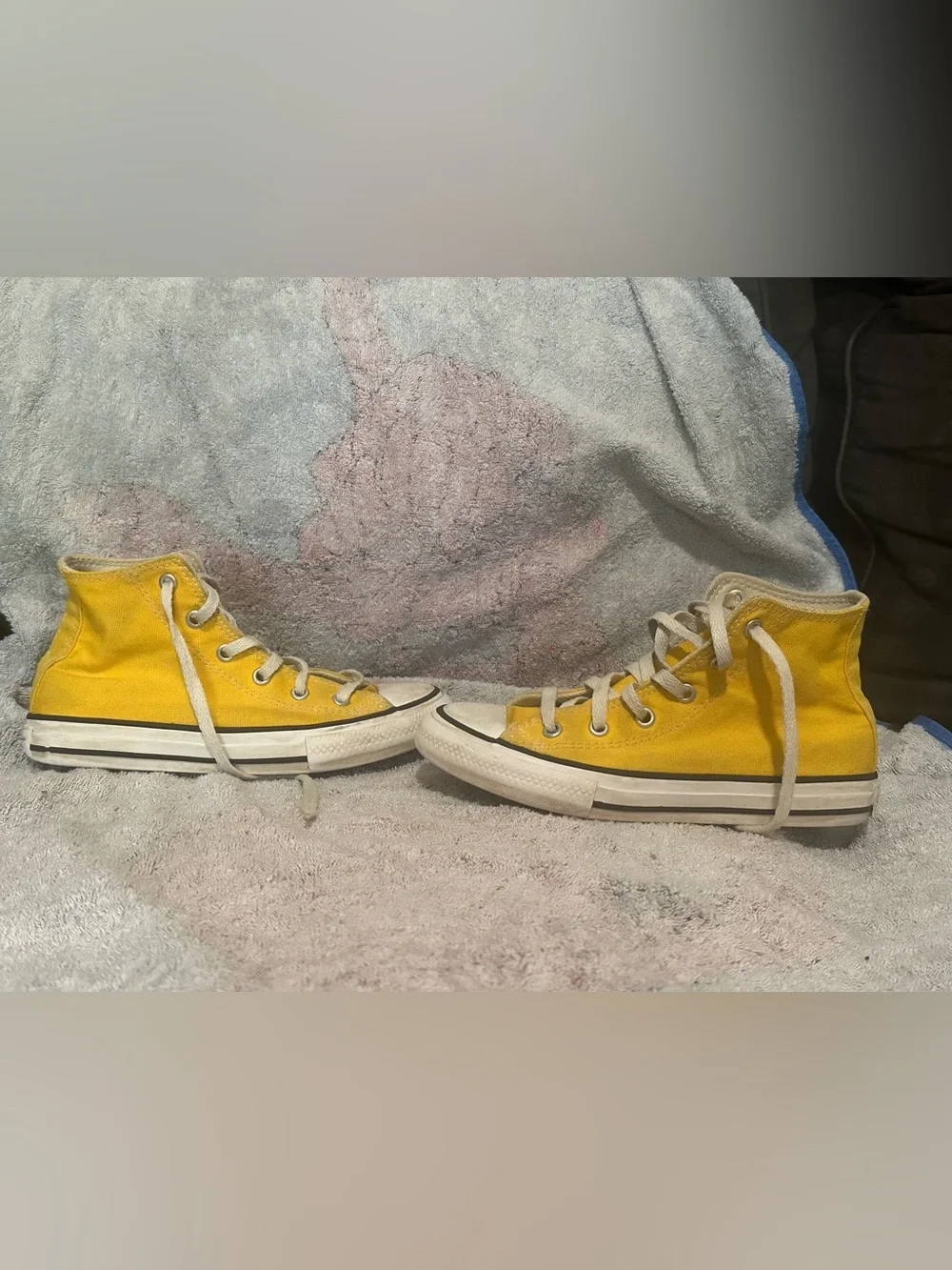 Converse Yellow High Tops size 1 Kids